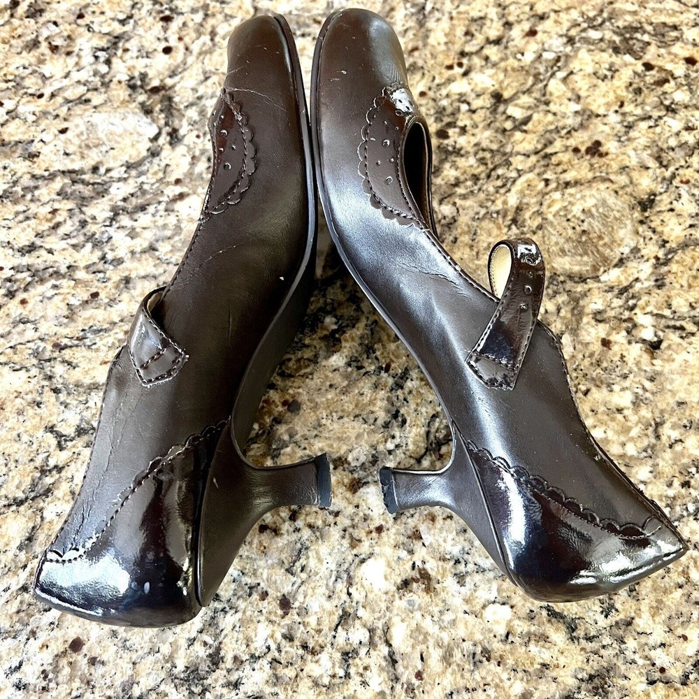 MADDEN GIRL {Size 8} Chocolate Brown Kitten Heels Mary Jane Buckle Round Toe - Picture 12 of 16